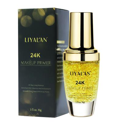 China Luxury Private Label 24K Gold Oil Control Face Makeup Primer Long Lasting Anti Aging Moisturizer Moisturizer for sale