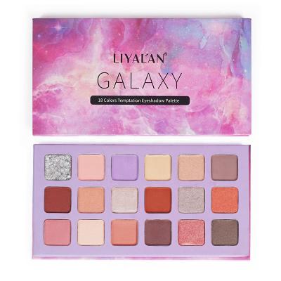 China High Quality Dye Waterproof Makeup Palettes Eyeshadow 18 Colors Vegan Palette Glitter Eyeshadow Kit for sale