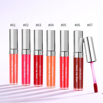 China Custom Beauty Cosmetics Makeup Waterproof Lady Lip Gloss Vegan Logo Lip Gloss Vegan Matte Liquid Lipstick Tube Packaging for sale