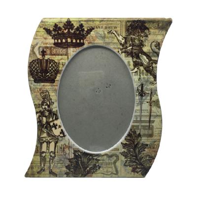 China Custom Geometric Ceramic Oval Keepsake Family Holder Wedding Picture Design Gift Photo Frame for sale