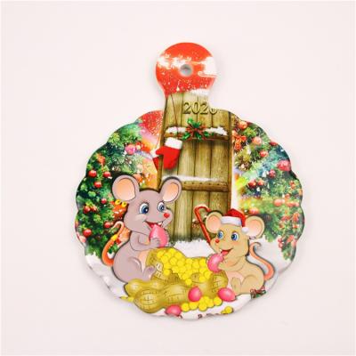 China Lovely Christmas Pattern Creative Sustainable Handle Design Practical Ceramic Dining Table Place Mats for sale