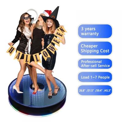 China Party 2023 360 Photo Glass Air Booth Video Booth 68Cm 360 Degree Mirror Photo Booth With Ring Light For Christmas for sale