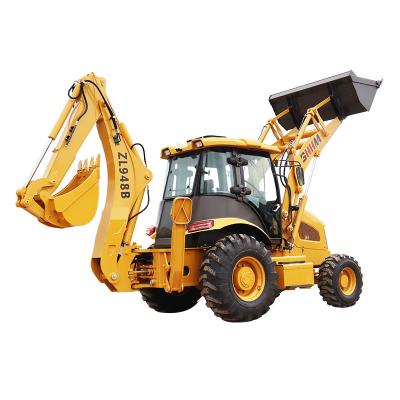 China Big Construction Agriculture And Mini Front End Loader Multifunction Wheel Backhoe Loader For Sale 3-6 Ton Diesel SINGLE Cylinder Customized Tractor for sale