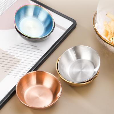 China Disposable Thicken Kitchen Food Metal Stainless Steel Plates Sets Tableware Dishes Dishes for sale