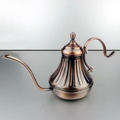 China Stainless Steel Drip Tea Sustainable Liner Hand Pour Over Gooseneck Kettle Desktop Stainless Steel Wholesale Pot for sale