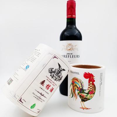 China Waterproof Wine Packaging Privet Stamping Sticker And Printed Labels For Wine Factory for sale