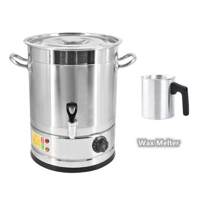 China Temperature Control Stainless Steel Soy Bee Paraffin Candle Making Wax Melter Jar for sale