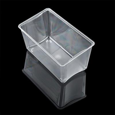 China Viable Acrylic Clear Condiment GN Pan Holder Ice Cream Server Rack for sale