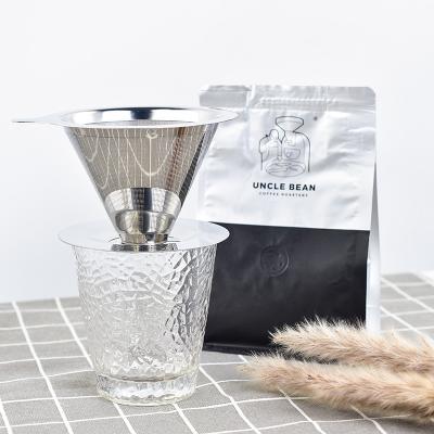 China New Fashion.eco-friendly design tea/coffee filter with stand stainless steel coffee filter drip device for sale