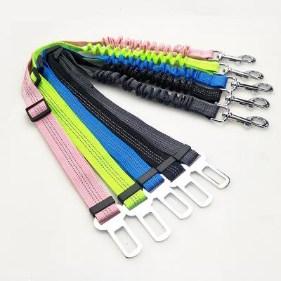 China Cat Car Seat Belt Adjustable Dog Car Leash Pre-Conscious Leash For Medium Small Pet Supplies 5 Colors Dog Car Leash for sale