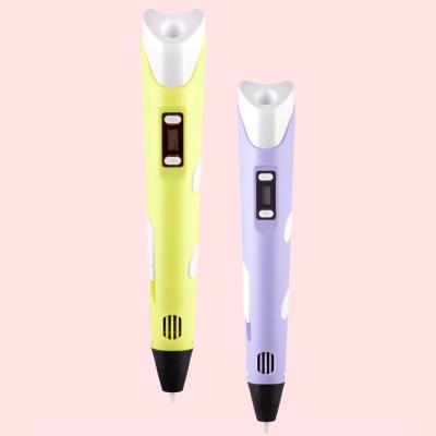 China Drawing Toys Set Drawing Toys Set 3D Pen PLA Filament 1.75mm 3D Printing DIY Pens Drawing Pencil With LED Screen Educational Birthday Gift For Kids for sale