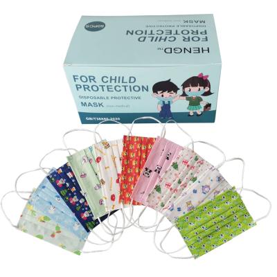 China Wholesale Custom Surgical Pattern Breathable Extra Soft Cartoon Earloop Children Nonwoven Face Mask 3 Layers Filters Mask for sale