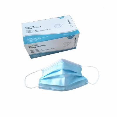 China Breathable 3ply Nonwoven Mask Virus Protection Medical Surgical Disposable Mask 3 Ply In Stock Fast Delivery for sale