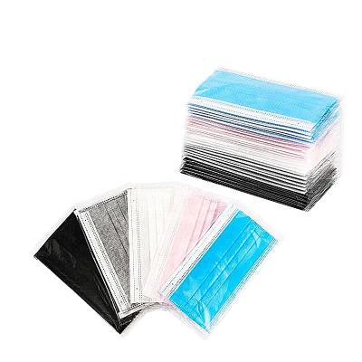 China Breathable 50PCS PER BOX Wholesale 2 Ply Nonwoven Disposable Nonwoven Face Mask Safety Mask With MOQ 100 Pcs for sale