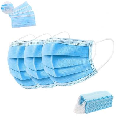 China 25GSM Breathable Blue Non Woven Fabrics Material Surgery Disposable Face Mask for sale