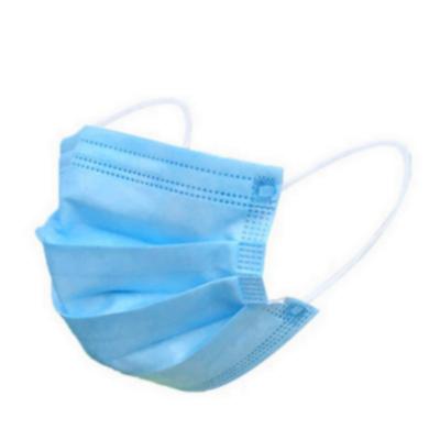 China 2020 Breathable Hot Design 3 Layer Disposable Earloop Medical Surgical Mask With English Blue Color Box Packing for sale