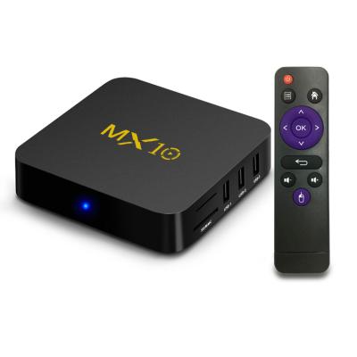 China Rockchip rk3328 Android TV BOX mx10 rk3328 4gb 32gb64gb smart media streaming box quad core android 9.0 tv box for sale