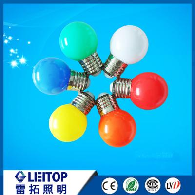 China Long Life Energy Saving G45 Small Size Led Bulb Red For Christmas Background RGB Fairy Lights Colorful Golf Ball LED Light Bulb for sale