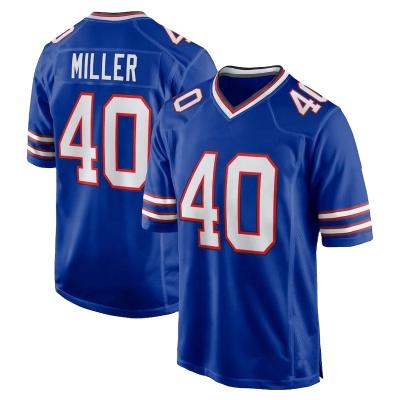 China Antibacterial Mens USA Soccer Jerseys Wholesale Von Miller Buffalo Jerseys #40 Stitched Royal Game Jersey Uniform for sale