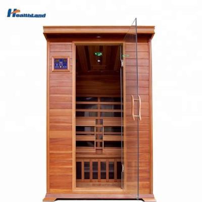 China Computer Control Panel Dry Base Red Cedar 2 Person EMF Heaters Far Infrared Sauna for sale