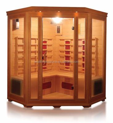 China Beautiful Movable Modern Corner Computer Control Panel Sauna Room High Tech Health Sauna for sale