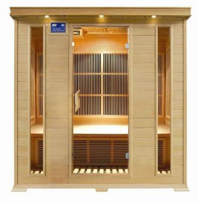 China Computer Control Panel 4PERSON CANADIAN HEMLOCK CARBON HEATER SAUNA WOODEN ROOM for sale