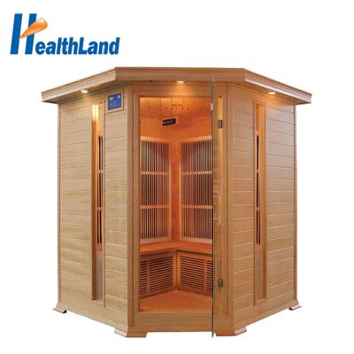 China Computer Control Panel Far Infrared Personal Relax Wooden Dry Hemlock Steam SPA Sauna Room for sale