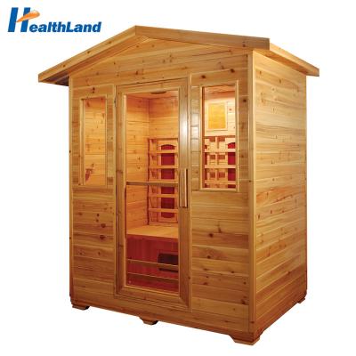 China Traditional Wooden Sauna Room Computer Control Panel Outdoor Steam Sauna Cabin for sale