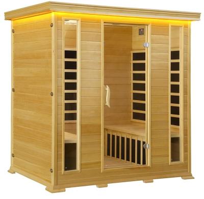 China Hot Sale Canadian Hemlock Carbon Heater Infrared Computer Control Panel 4person Sauna for sale