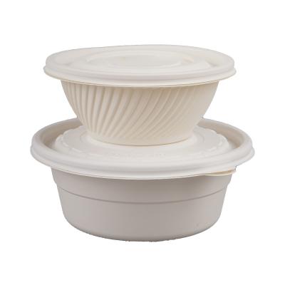 China Compostable Biodegradable Under 180 Days Custom Disposable Cornstarch Food Container Bowl Cornstarch Biodegradable Soup Bowl for sale