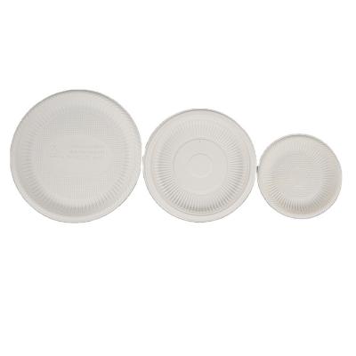 China 6 7 8 9 Modern Simple Biodegradable Disposable Plastic Round 10 Inch Corn Starch CPLA Dishes for sale