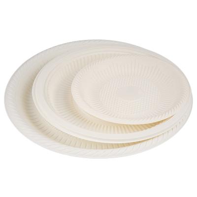 China Biodegradable Degradable Deli Dish Eco-Friendly Microwavable Eco-Friendly Disposable Tableware Biodegradable Cornstarch For Restaurant for sale