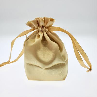 China New Silk Screen Color Beautiful Running Gift Satin Gift Packaging Pouch Drawstring Bag With Bottom for sale