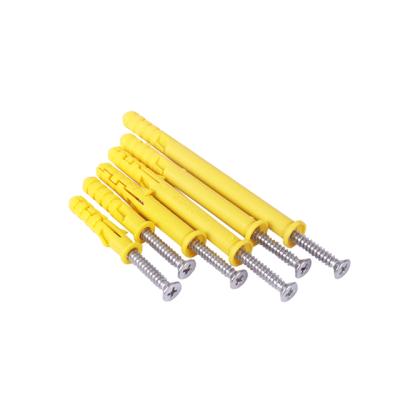 China High Reliability Plastic Yellow Doomsayer Small Anchors Expansion Bolt Nylon Plastic Expansion Bolt Suit M6 | M8 Tube Expanding Expansion Bolts for sale