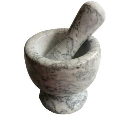 China Viable Mini Stone Marble Pestle And Mortar Set Pestle And Mortar For Kitchen And Restaurant for sale