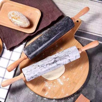 China Viable Engraved Marble Pins Embossing Biscuit Fondant Roller Kitchen Rolling Pin Kitchen Accessories Ceramic Rolling Baking Pin for sale