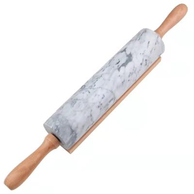 China High Quality Viable Wooden Rolling Pin Kitchen Accessories Marble Rolling OEM Rolling Pin Kitchen Accessories Natural Marble Pin for sale