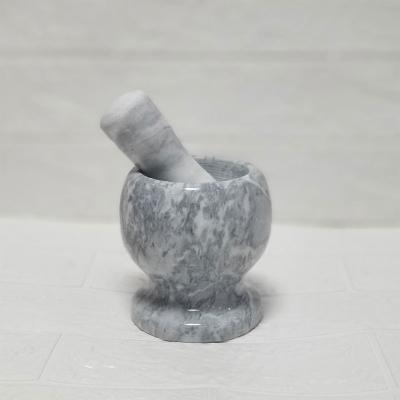 China Viable Wholesale Orange Marble Mortar and Pestle Mortar Set 100% Natural Marble Pestle and Mortar for Grinding for sale