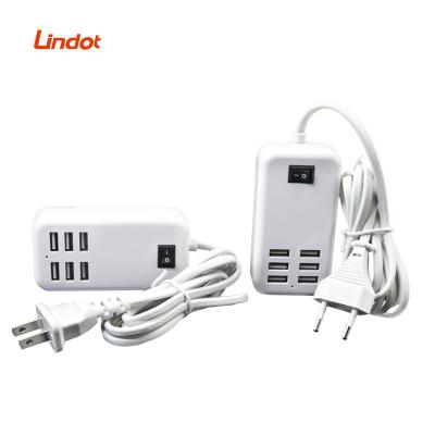 China Mobile Phone US UK AU JP EU Plug Portable Travel Phone Multi Charger 6 USB Port Wall Charger for sale