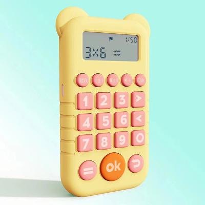 China Hot Selling Rechargeable Battery Mini Digital Display Pocket Basic Calculator Puzzle Game Calculator For Kids for sale