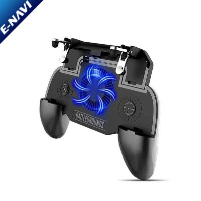 China Cooler Gamepad Pu BG Controller Gamepad Pu BG Trigger Fan ABS SR BG Shooter Mobile Phone Holder Pad Joystick Shooter With 2000mAh Power Bank for sale