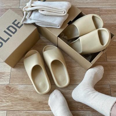 China High Quality Desert Sand Color Anti Slip Terlik Tan Core Slide Foam Yeezy Slide Cushioning For Men Women Indoor Slipper Orange Yeezy Slide for sale