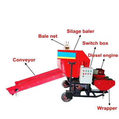 Chine Emballage de Straw Corn Silage Baler And d'écran tactile, 5.5kw 50hz Mini Grass Baler à vendre