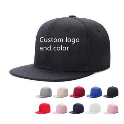 China COMMON Custom Blank Sport Logo Embroidery Hip Hop Flat Brim Snapback Hats 100% Cotton Flat Brim Hats For Men's Hat for sale