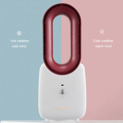 China Electric Indoor Heater Mini Heat Electronic Fan Heater Low Power Fan Table Heater Warm/Cold Function for sale