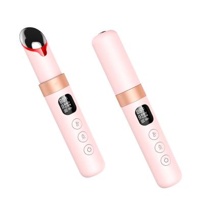 China Facial Wrinkle Remover Eye Lip Wand Massager Pen 42 Heated Rechargeable Vibration Beauty Device Removing Dark Circles Eye Beauty Instrument for sale