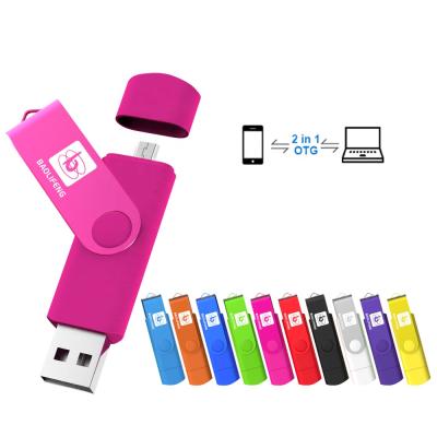 China Metal Flash Drive / Plastic Swivel OTG USB Pendrive Flash Drive Pen Drive For Android Phone for sale