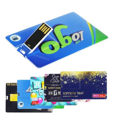 China Custom business credit card usb flash memory stick pendriver 128gb 64gb 32gb 16gb plastic flash memory hard disk for sale