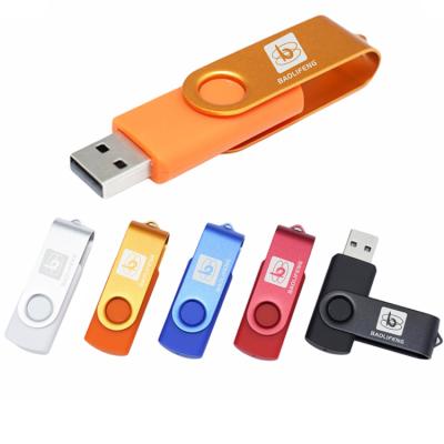 China Metal+ plastic logo 1GB 2GB 4GB 8GB 16GB 32GB 64GB plastic custom swivel usb stick with factory price for sale