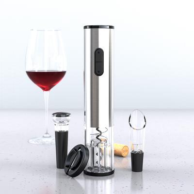 China Stored 6 in 1 Wireless Electric USB Wine Bottle Opener Stainless Steel Charging Automatic Head Base for sale